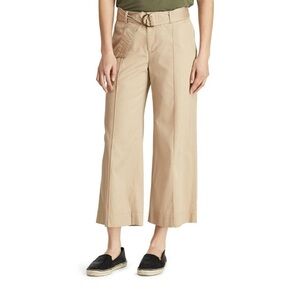 LAUREN RALPH LAUREN NWT Tan Cropped Wide Leg Pants, Size 10